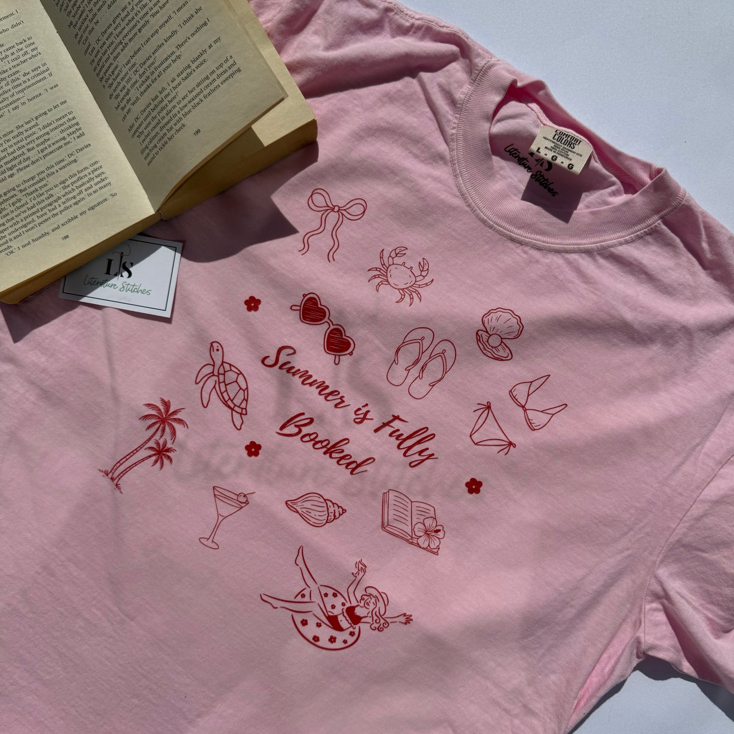 Summer Is Fully Booked - Printed Blossom T-Shirt