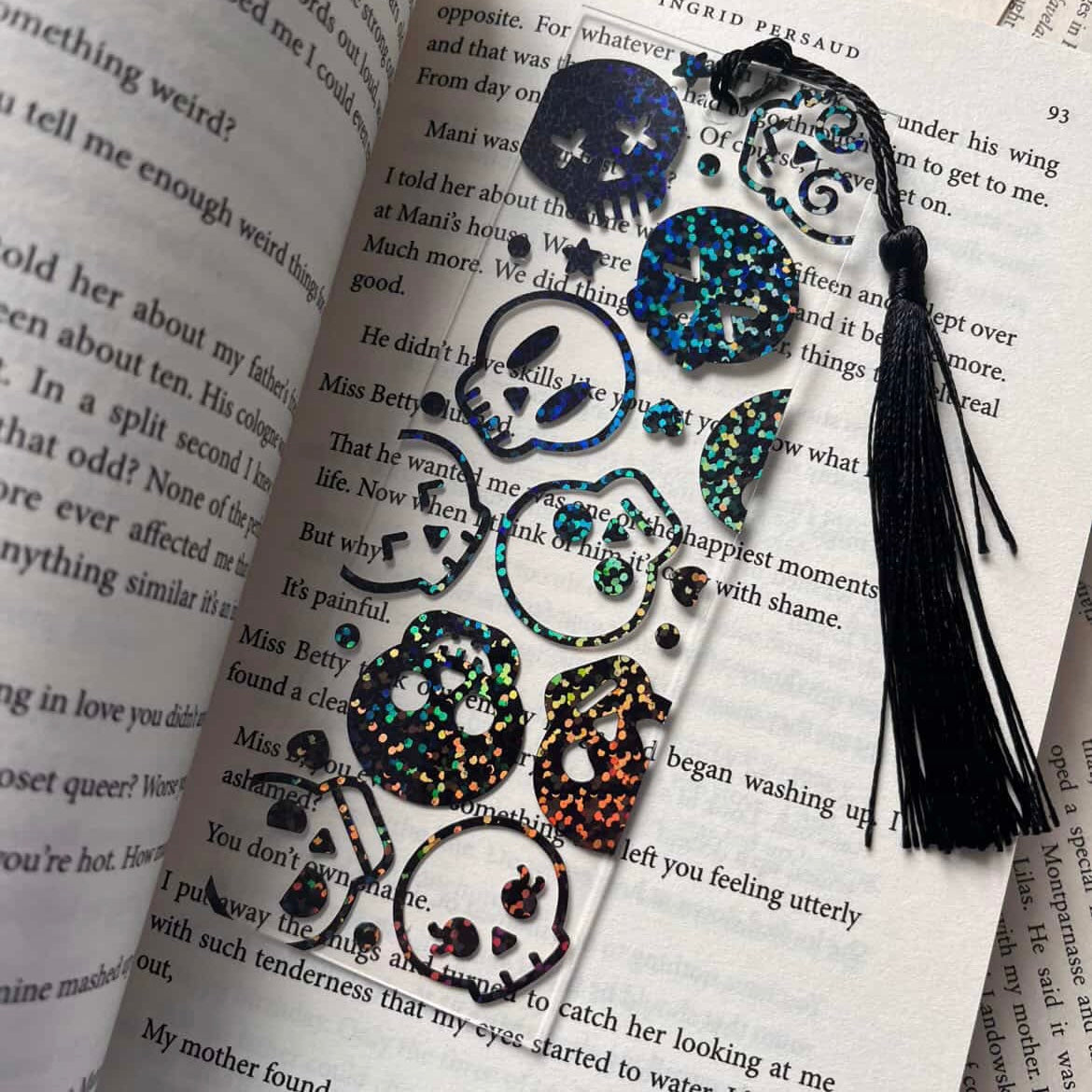 Skull Acrylic Bookmark - Bookmarked By Chris
