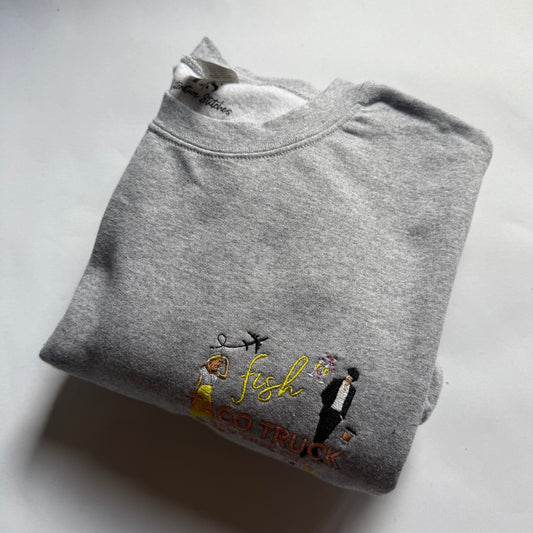 Fish Taco Truck Grey 2XL Sweatshirt