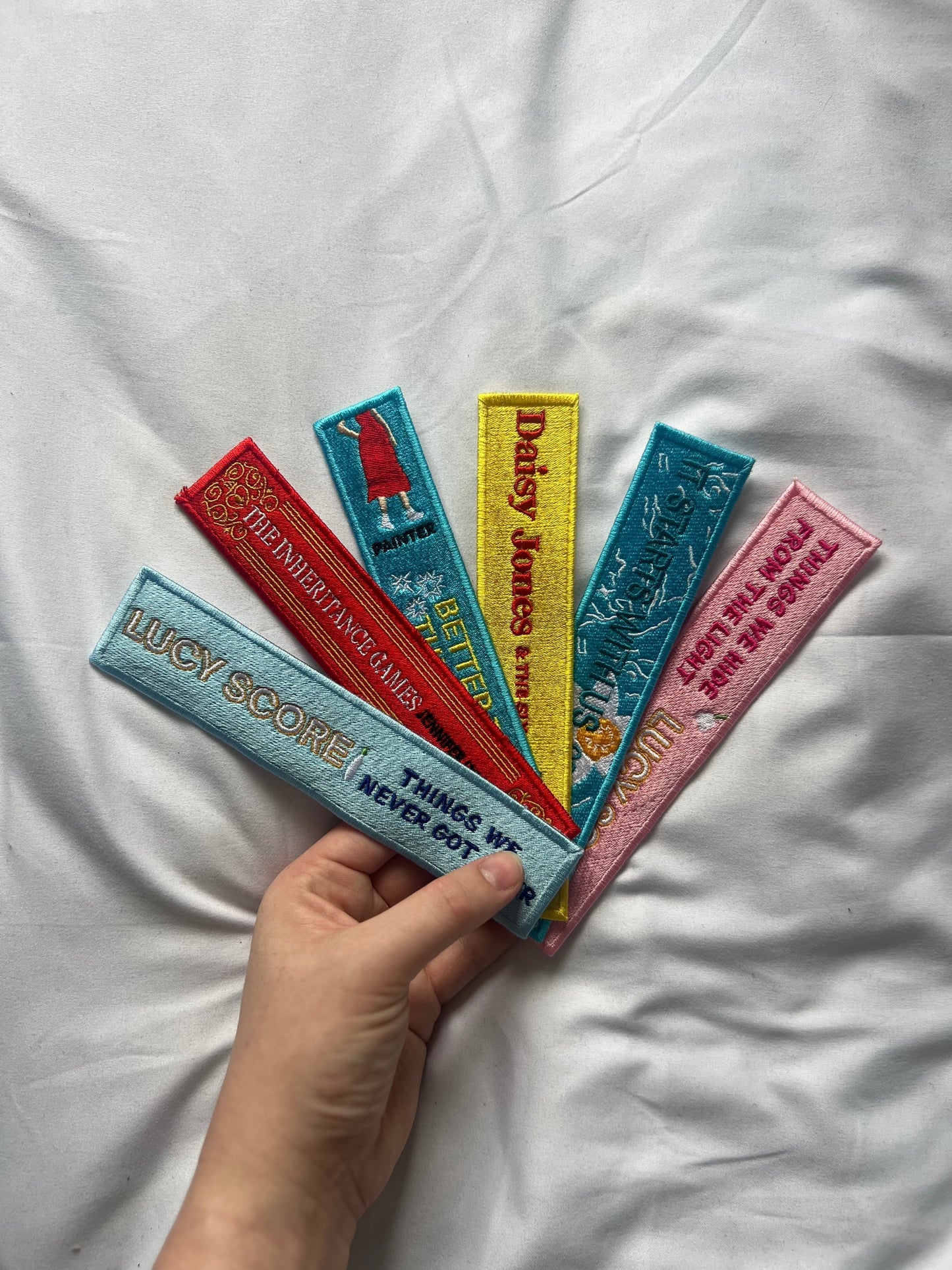 The Fine Print Embroidered bookmark