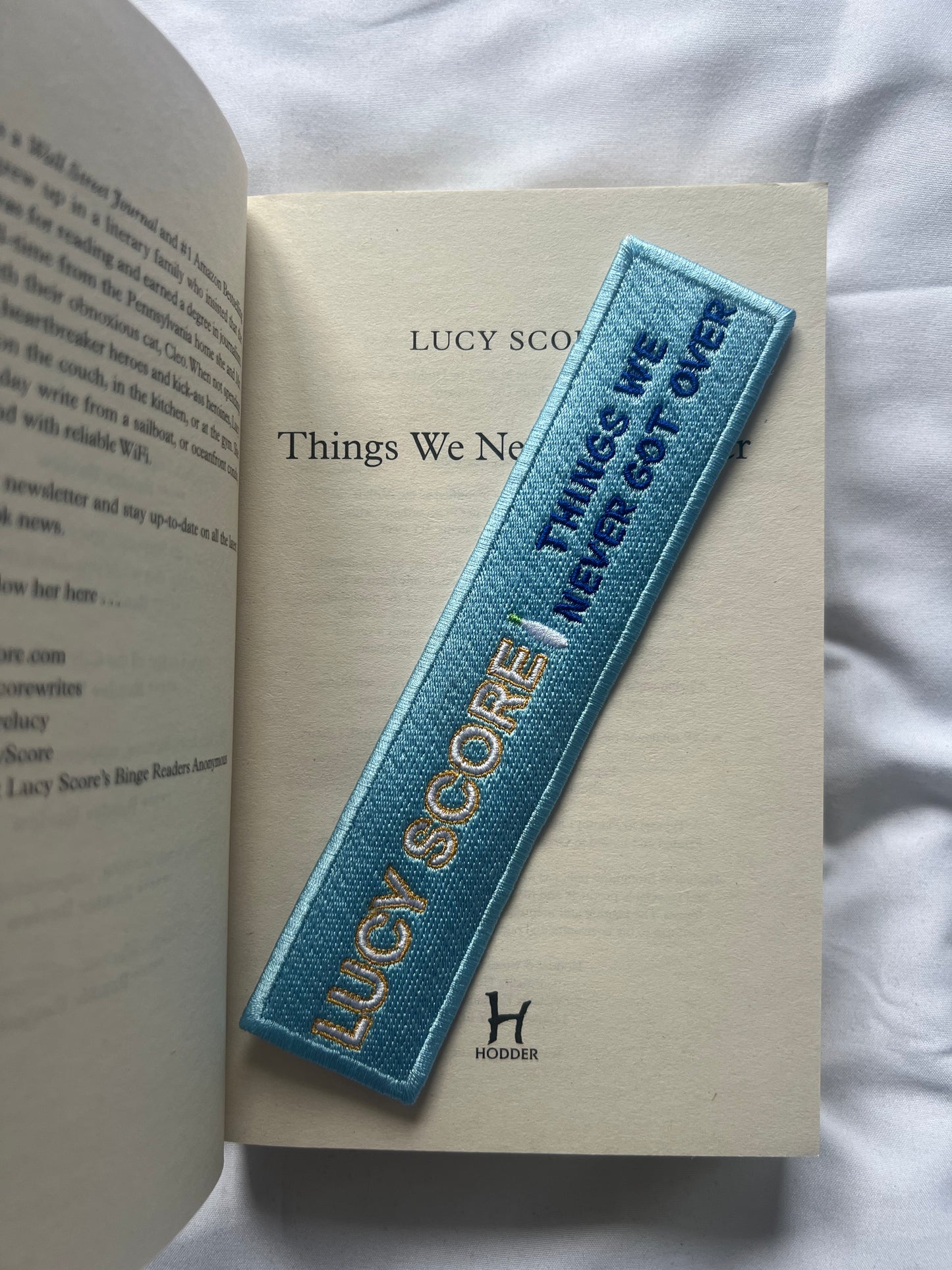Things We Never Got Over Embroidered bookmark
