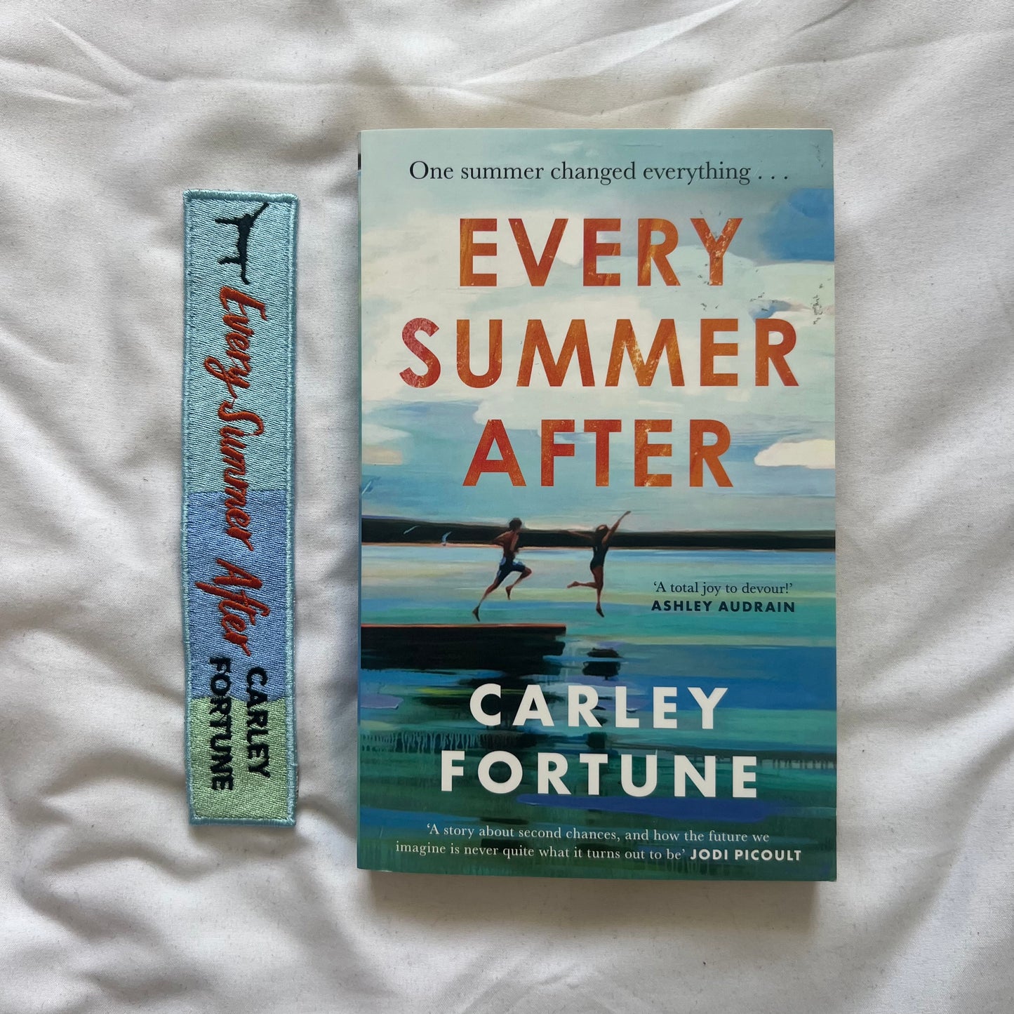 Every Summer After Embroidered bookmark