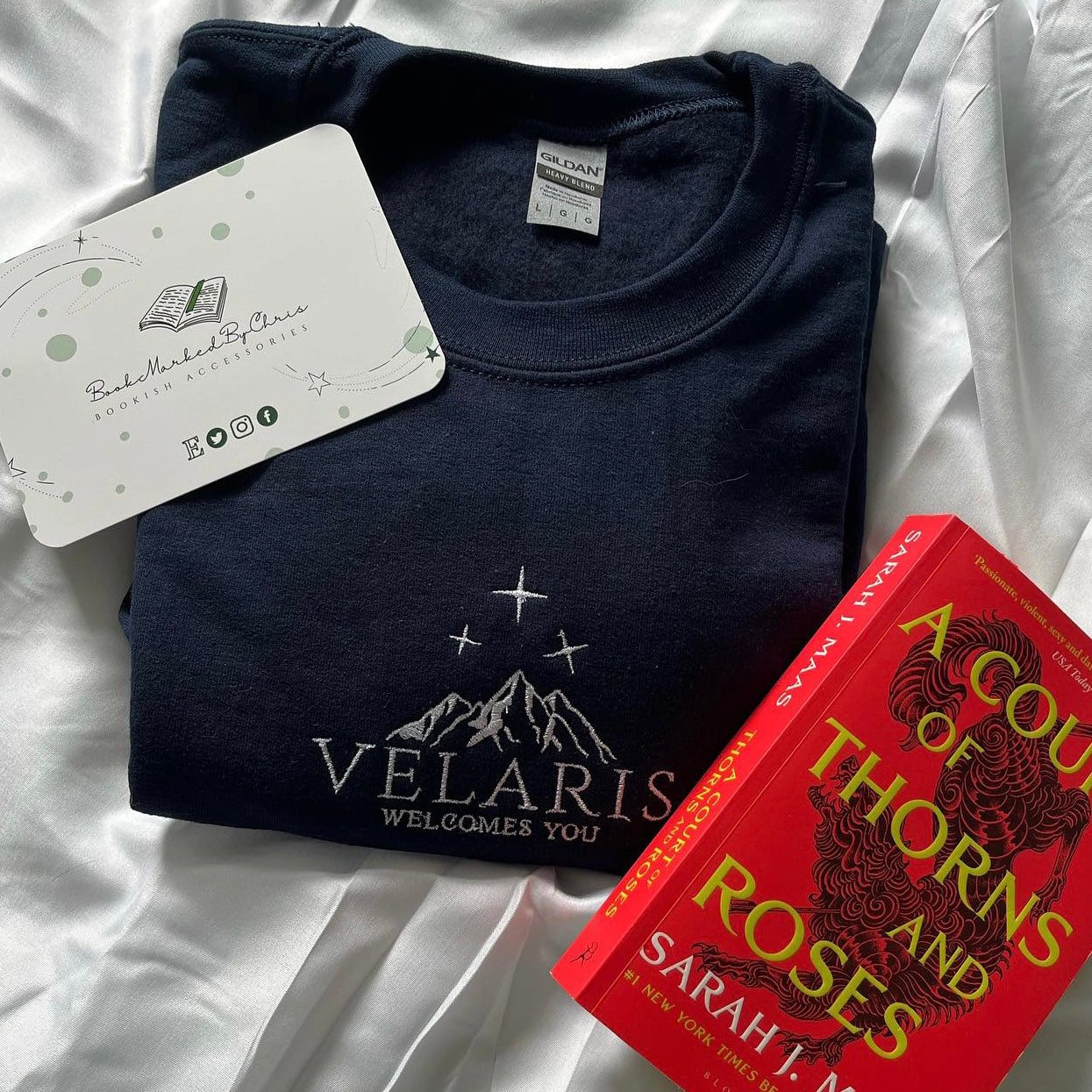 Velaris - BookmarkedbyChris Collab Navy XL Sweatshirt