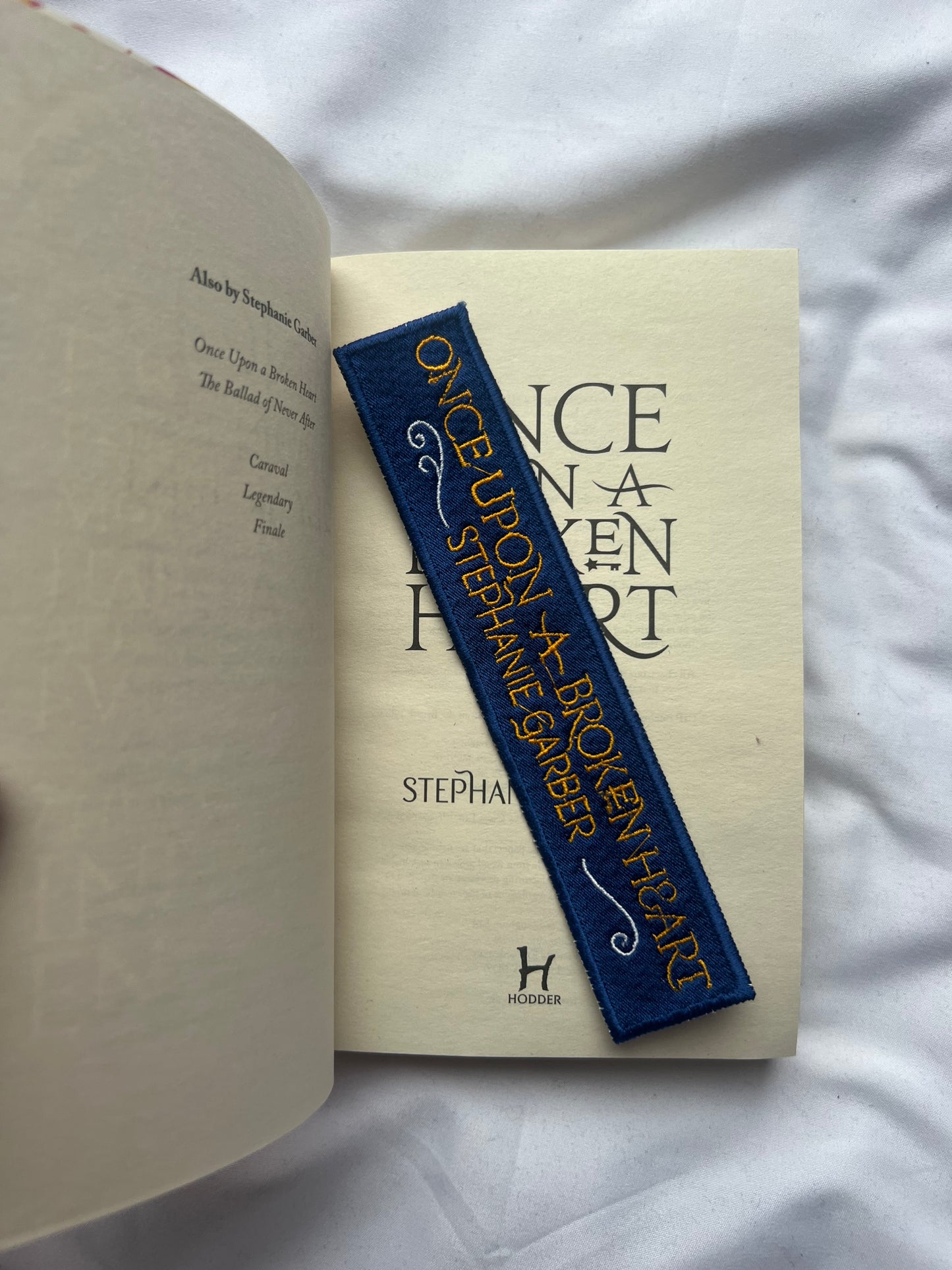 Once Upon A Broken Heart Embroidered bookmark