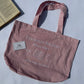 Literature Stitches Book Club Light Pink Tote