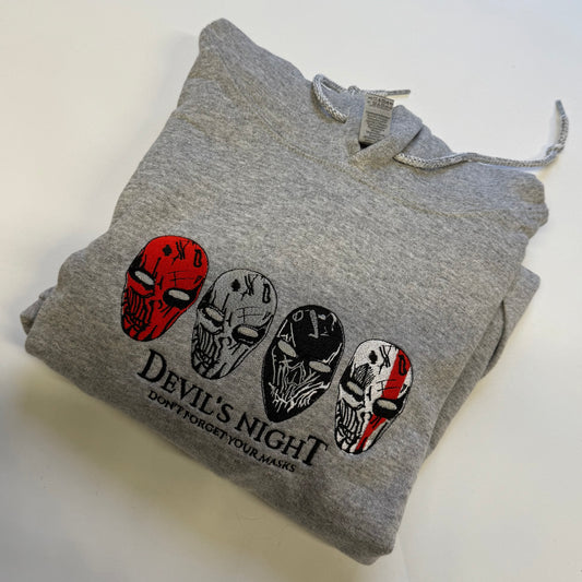 Devils Night Grey Small Hoodie