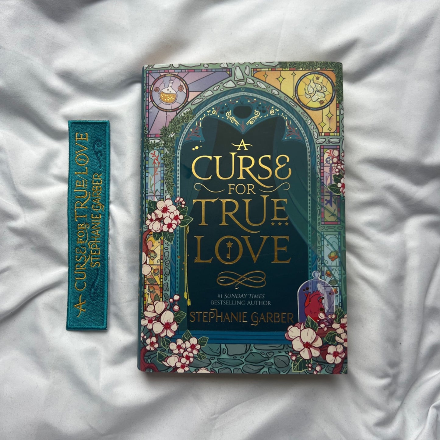 A Curse For True Love Embroidered bookmark