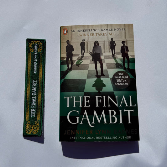 The Final Gambit Embroidered bookmark