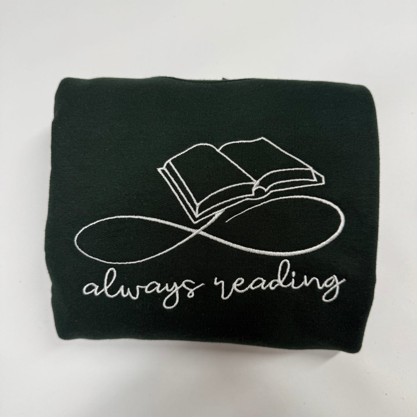 Always Reading Green M Sweatshirt