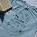 Summer Is Fully Booked - Printed Chambray T-Shirt