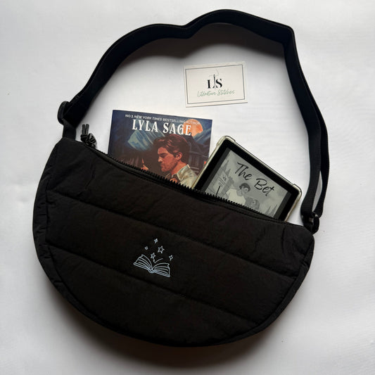 Quilted Cross Body Bag - Open Book