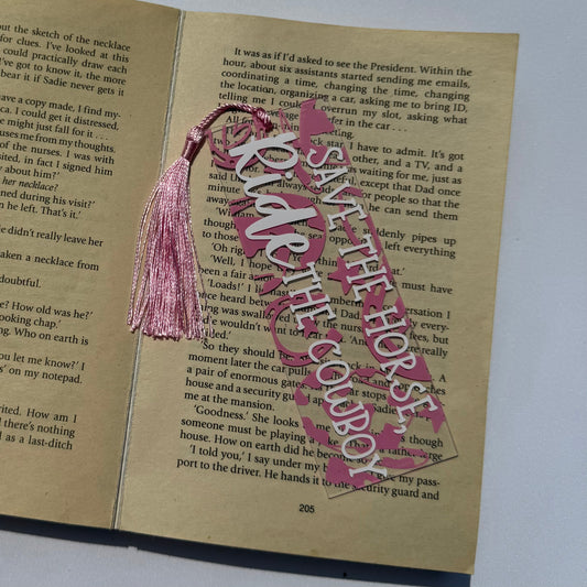 Ride The Cowboy Acrylic Bookmark - Bookmarked By Chris