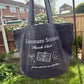 Literature Stitches Book Club Grey Tote