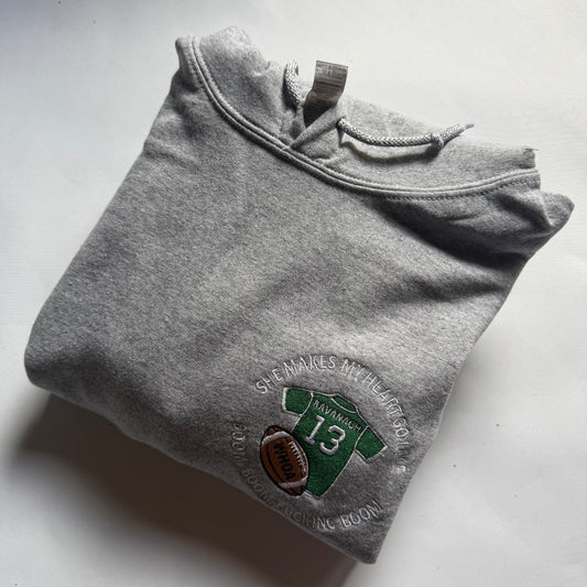 Boom, Boom Fucking Boom Grey Medium Hoodie