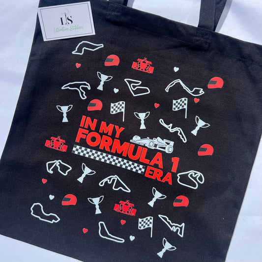 In my Formula 1 Era Printed Tote Bag - Black