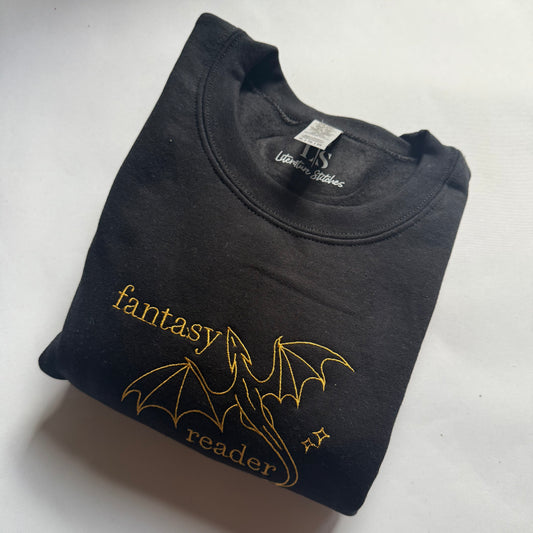 Fantasy Reader Black XL Sweatshirt