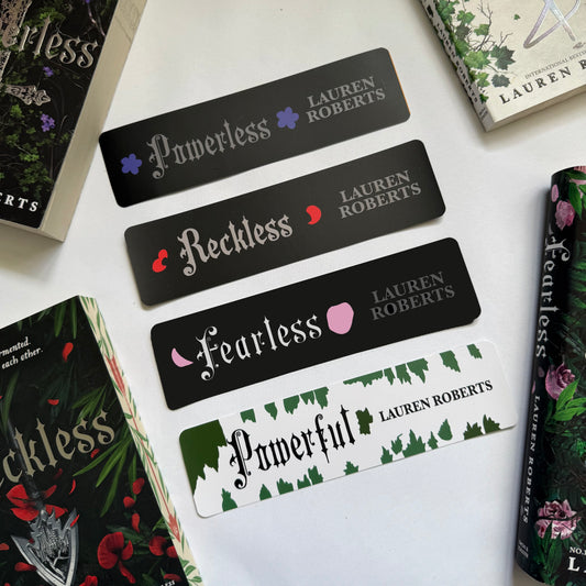 LAUREN ROBERTS Powerless Series Bookmarks Full Set