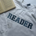 Reader denim patchwork sweatshirt