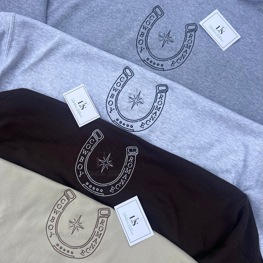 cowboy romance horseshoe sweatshirt