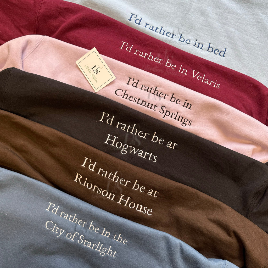 custom i'd rather be in/at sweatshirt