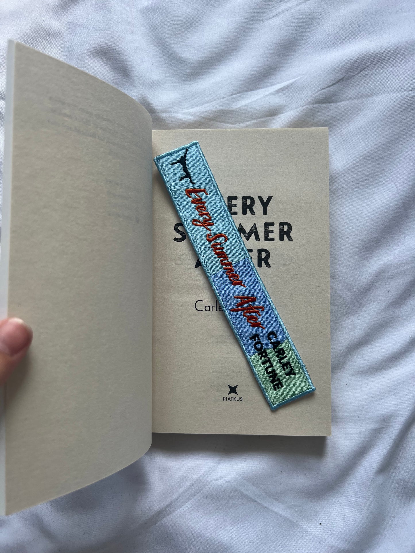 Every Summer After Embroidered bookmark