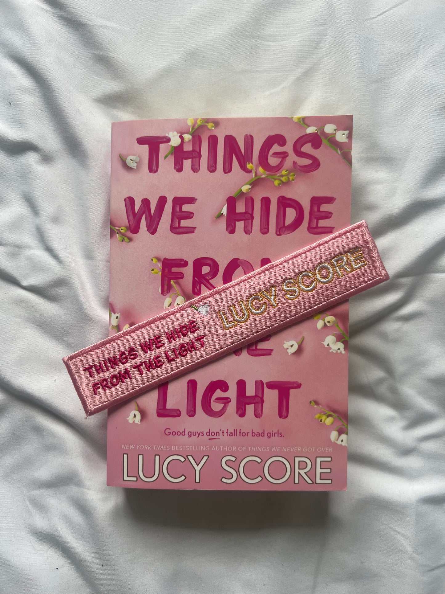 Things We Hide From the Light Embroidered bookmark