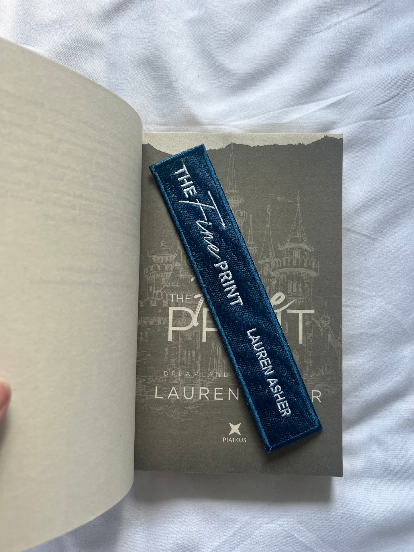 The Fine Print Embroidered bookmark