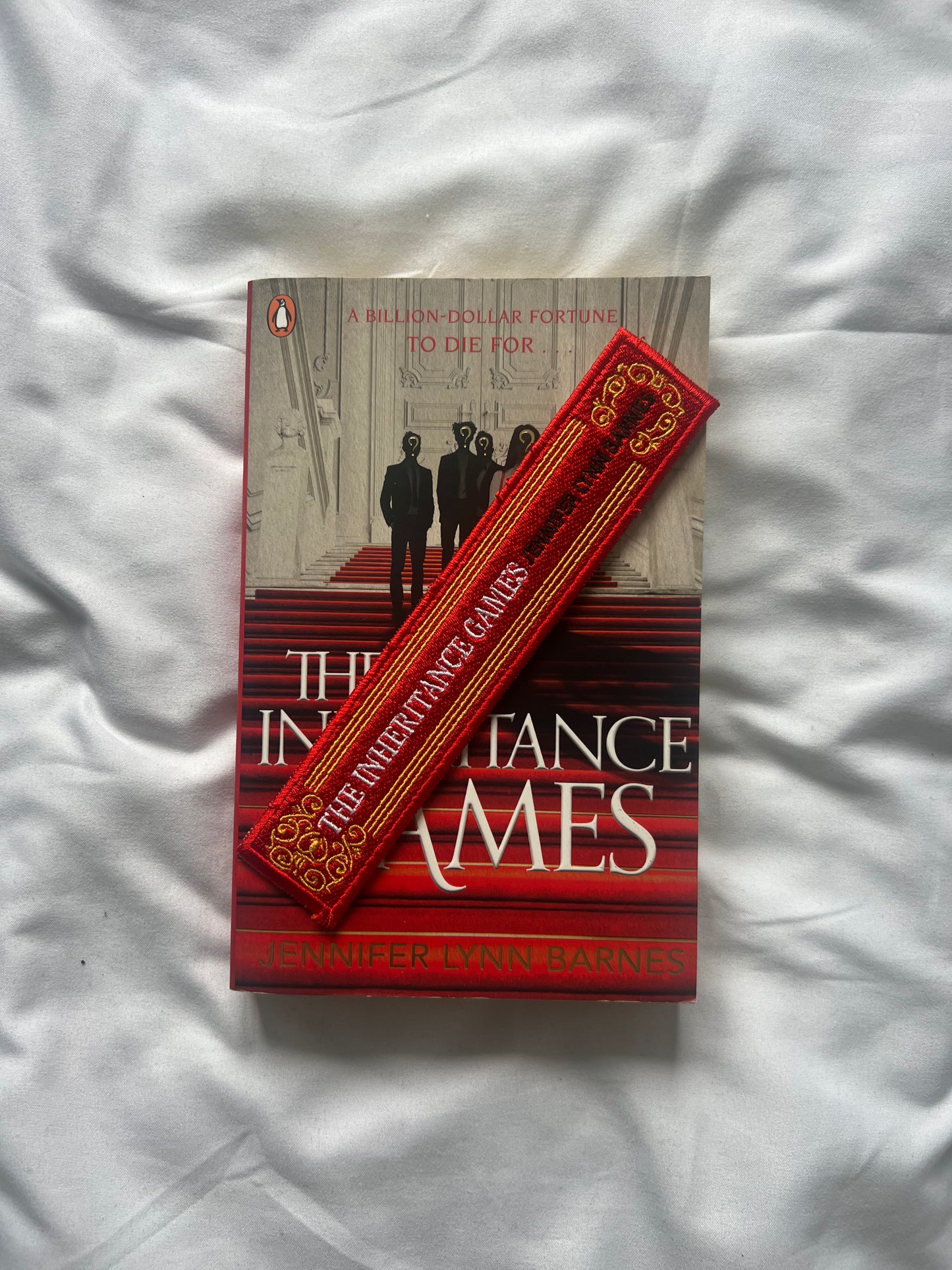 Inheritance Games Embroidered bookmark