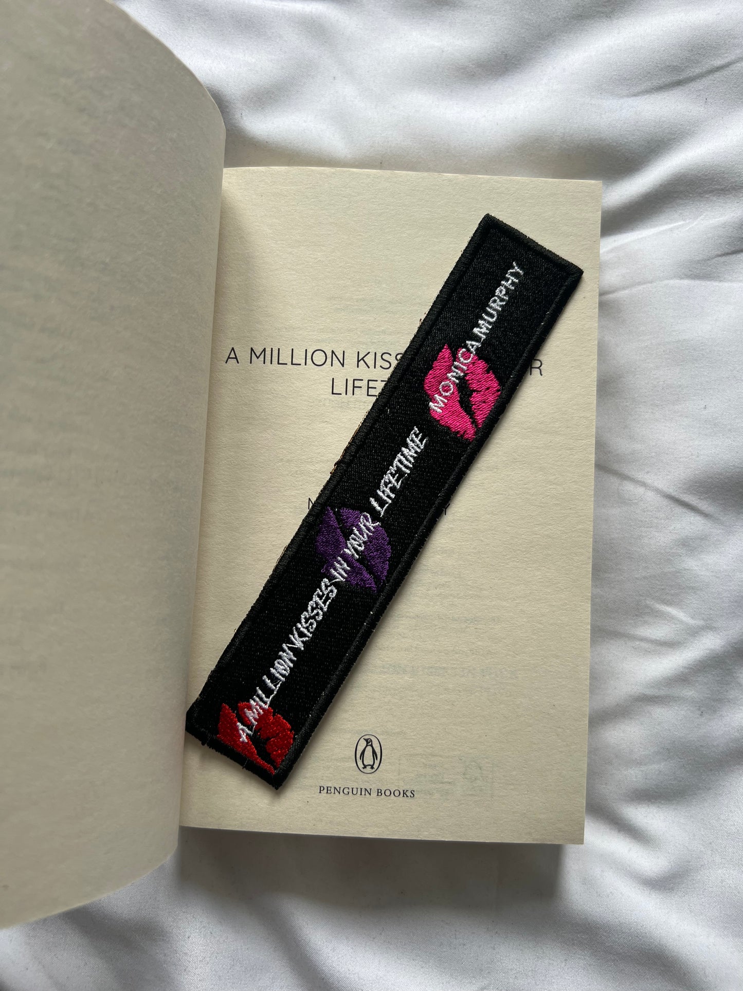 A Million Kisses In Your Lifetime Embroidered bookmark