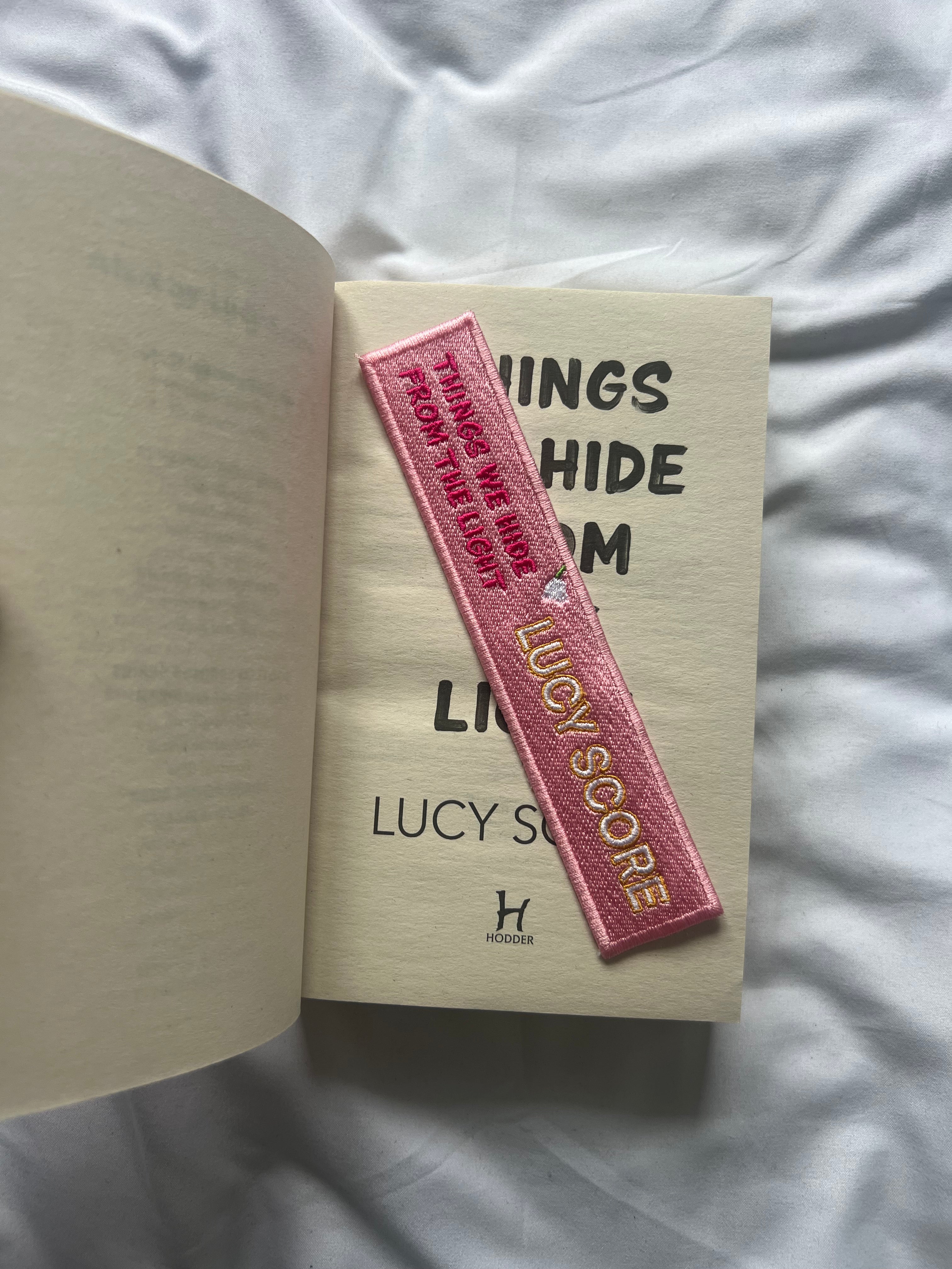 Things We Hide From the Light Embroidered bookmark